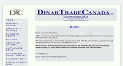 Desktop Screenshot of dinartradecanada.com
