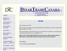 Tablet Screenshot of dinartradecanada.com